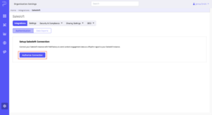 Salesloft Connection Page